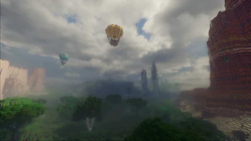 Туманный каньон с воздушными шарами на CUBOMetre