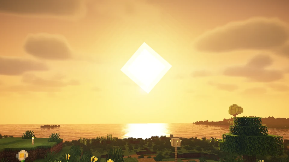 Закат над океаном на сервере CUBOMetre