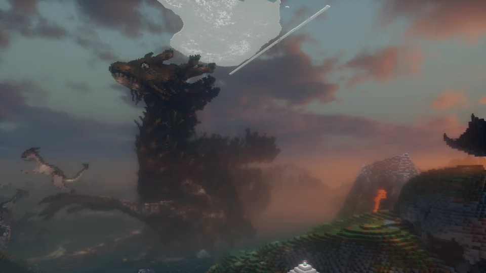 Мистическое древо под луной на сервере CUBOMetre